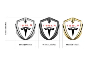 Tesla Emblem Car Badge Pro Design Stainless Steel Edge